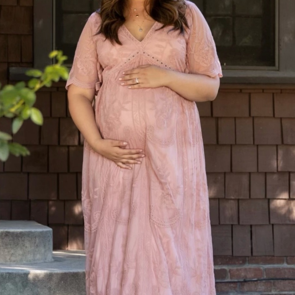 Blush brand maxi maternity dress